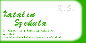 katalin szekula business card